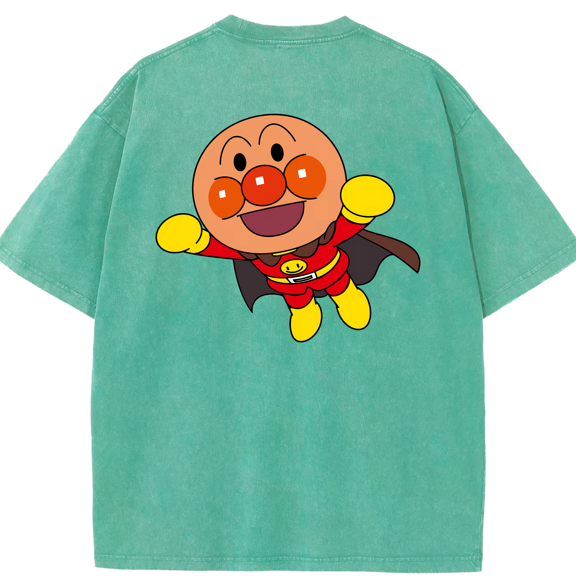 （画像用） アンパンマン Anpanman 綿100% ヴィンテージ風 半袖Tシャツ（背面プリント）